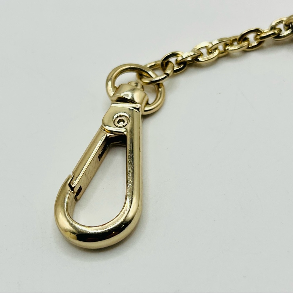 DKNY Gold tone purse charm Keychain with latch - Picture 3 of 3